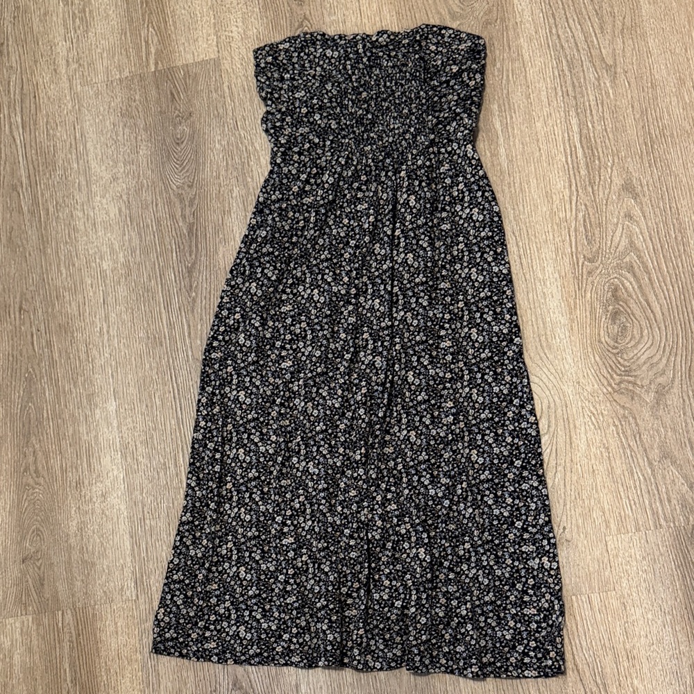 American Eagle Outfitters Black and White Strapless Dress - Picture 5 of 6